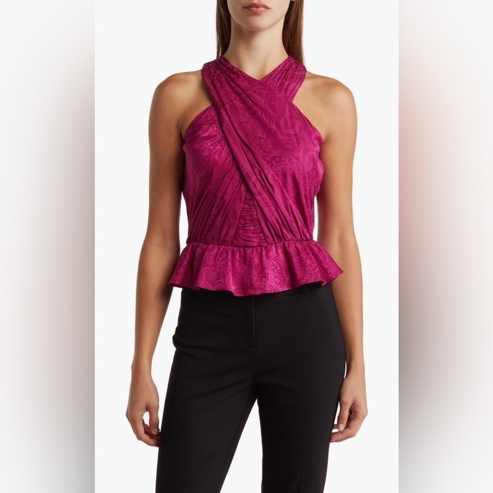 Veronica Beard Kailani Silk Blend Crop Top